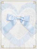 B49OT046 Fluffy Gingham Heart Apron