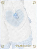 B49OT046 Fluffy Gingham Heart Apron