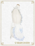 B49OT046 Fluffy Gingham Heart Apron