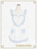 B49OT046 Fluffy Gingham Heart Apron