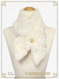 B49OT070 Ribbon and Pearl Fur Muffler