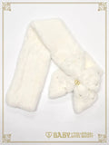 B49OT070 Ribbon and Pearl Fur Muffler