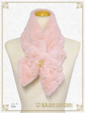 B49OT070 Ribbon and Pearl Fur Muffler