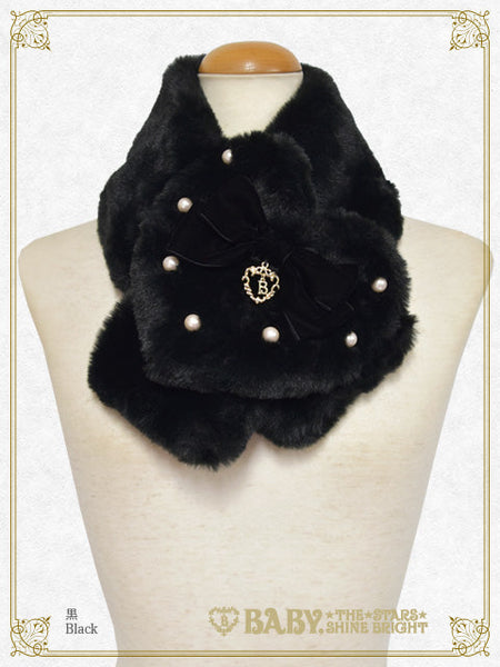 B49OT072 Noёl Heart Fur Muffler