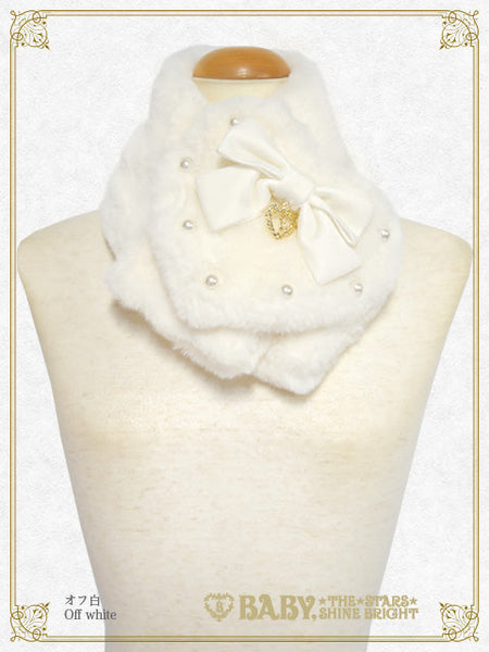 B49OT072 Noёl Heart Fur Muffler