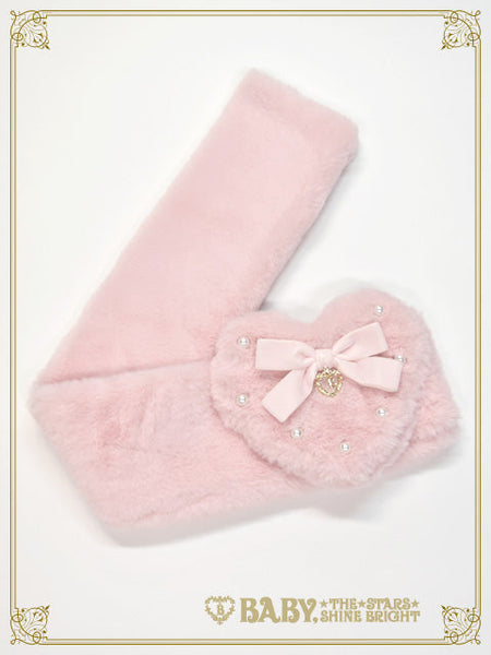 B49OT072 Noёl Heart Fur Muffler
