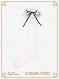 B49SC819 Ribbon Lace Knee Socks