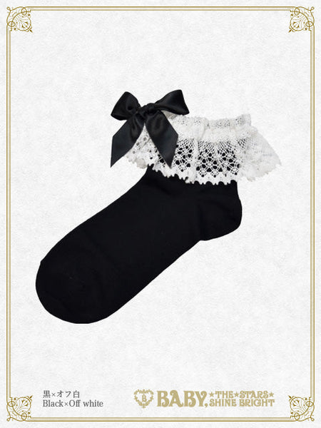 B49SC821 Torchon Lace Ankle Socks