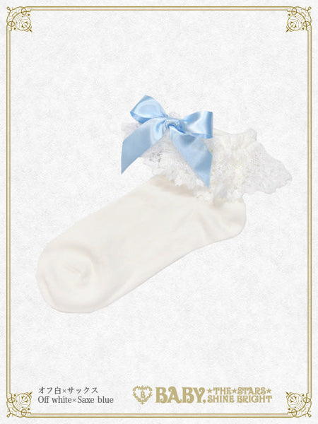 B49SC821 Torchon Lace Ankle Socks