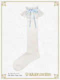 B50SC814 Ribbon Lace Knee Socks