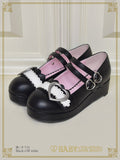 B49SH832 Heart Buckle Shoes