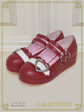 B49SH832 Heart Buckle Shoes