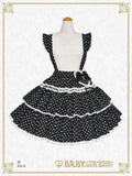 B49SK507 Milky Dot♡ Frill Skirt