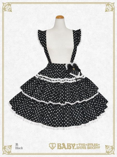 B49SK507 Milky Dot♡ Frill Skirt