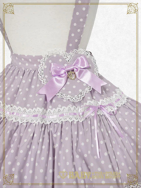 B49SK507 Milky Dot♡ Frill Skirt