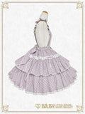 B49SK507 Milky Dot♡ Frill Skirt