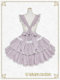 B49SK507 Milky Dot♡ Frill Skirt