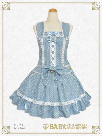 B49SP509 Dot Twill Rabbit Salopette