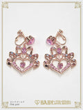 B50AC056 Etoile Princesse♡Cœur Clip-on Earrings