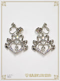 B50AC056 Etoile Princesse♡Cœur Clip-on Earrings