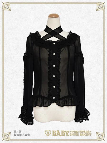 B50BL406 Christina Bouquet Princess Chiffon Blouse