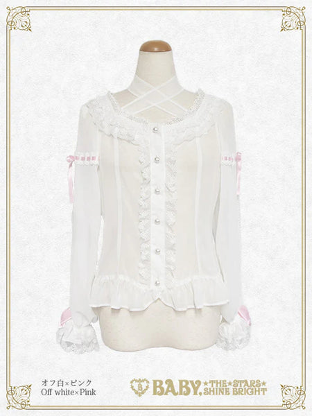 B50BL406 Christina Bouquet Princess Chiffon Blouse