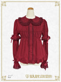 B50BL407 Detachable Sleeves Babydoll Blouse