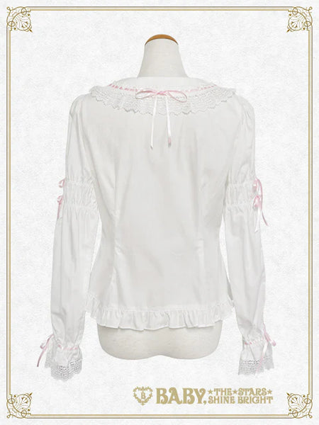 B50BL409 Ribbon Ribbon♡Wrapping Heart Blouse