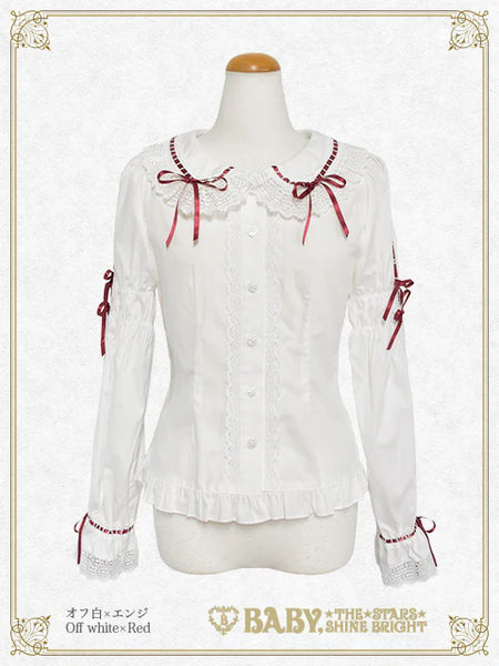 B50BL409 Ribbon Ribbon♡Wrapping Heart Blouse