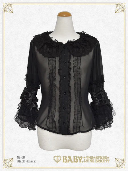 B50BL411 Ruban♡Crème à la Vanille Blouse