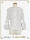 B50BL411 Ruban♡Crème à la Vanille Blouse