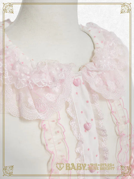 B50BL411 Ruban♡Crème à la Vanille Blouse