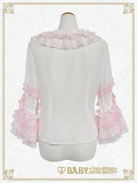B50BL411 Ruban♡Crème à la Vanille Blouse