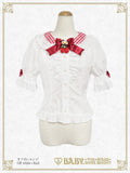 B50BL414 Swinging Strawberry's Happy Berry Present Gingham Blouse
