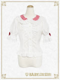 B50BL414 Swinging Strawberry's Happy Berry Present Gingham Blouse