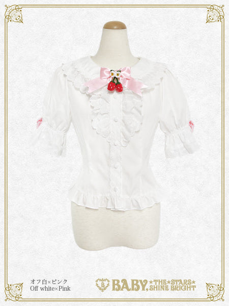 B50BL415 Swinging Strawberry's Happy Berry Present Blouse