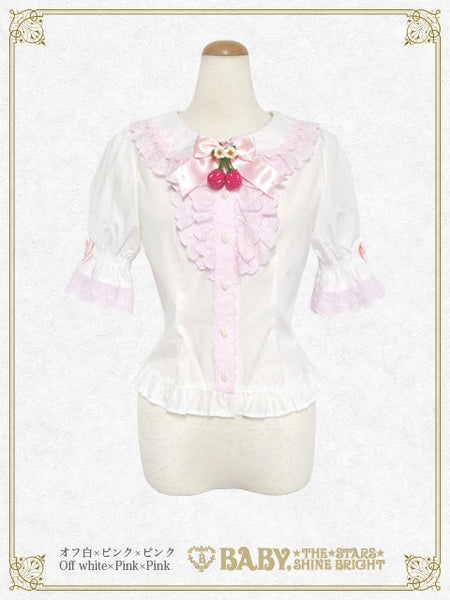 B50BL415 Swinging Strawberry's Happy Berry Present Blouse