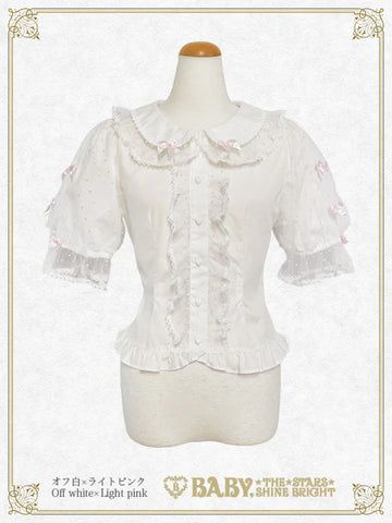B50BL419 Little Kitten Lucy♡Dot Tulle Blouse