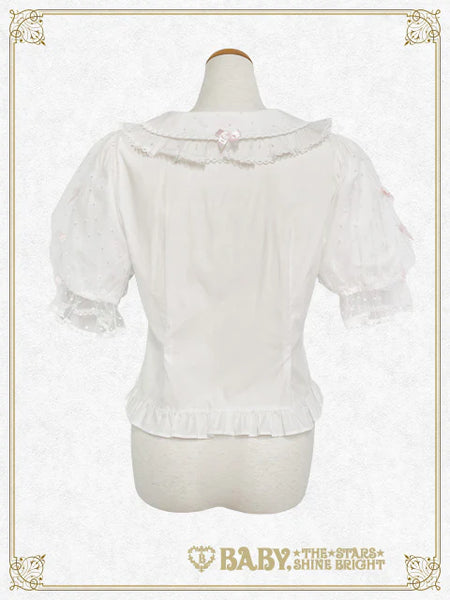 B50BL419 Little Kitten Lucy♡Dot Tulle Blouse