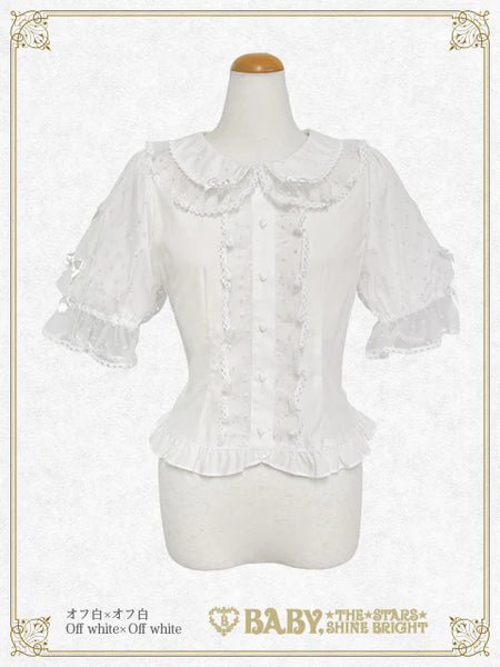 B50BL419 Little Kitten Lucy♡Dot Tulle Blouse