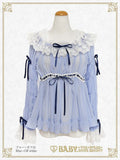B50BL427 Cinderella Shirring Chiffon Blouse