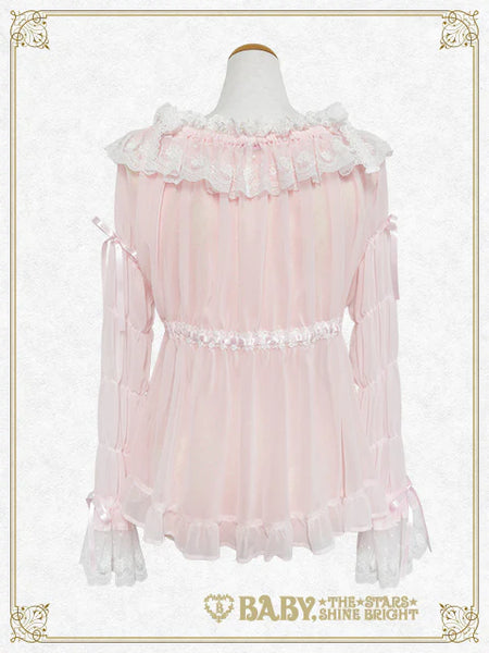 B50BL427 Cinderella Shirring Chiffon Blouse