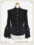 B50BL428 Cinderella Stand-collar Satin Blouse