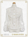 B50BL428 Cinderella Stand-collar Satin Blouse