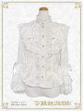 B50BL428 Cinderella Stand-collar Satin Blouse