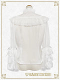 B50BL428 Cinderella Stand-collar Satin Blouse