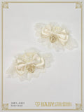 B50CF024 Satin Ribbon Tulle Lace Cuffs
