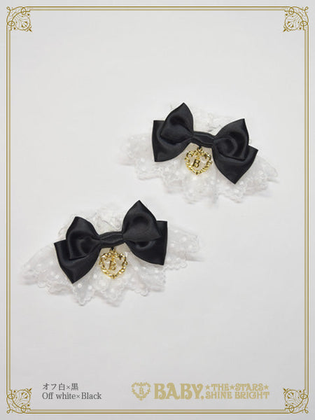 B50CF024 Satin Ribbon Tulle Lace Cuffs