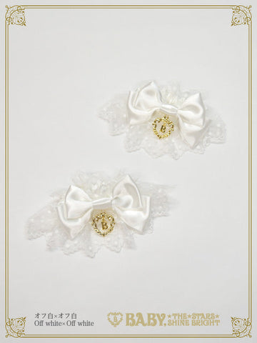 B50CF024 Satin Ribbon Tulle Lace Cuffs