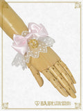 B50CF024 Satin Ribbon Tulle Lace Cuffs